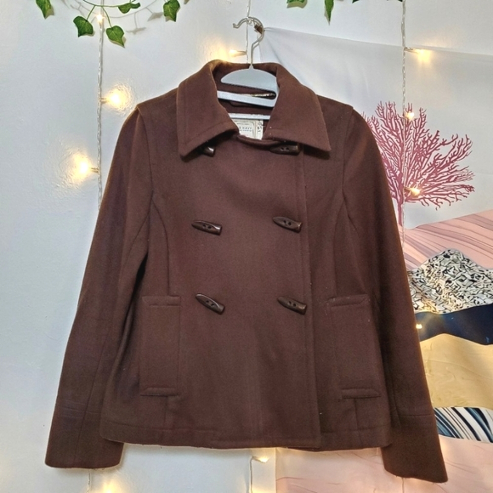 Old Navy Brown Wool Peacoat